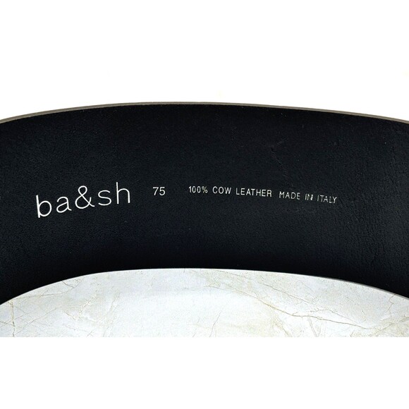 BA&SH Wide Cow Leather Belt Black Noir 1544-5144 Made in Italy US 29.5 Sm/Md EUC - Picture 7 of 16